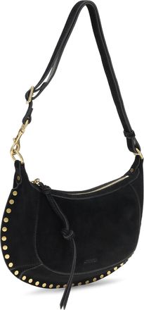 Isabel Marant Womens Oskan Moon Shoulder Bag Black Calf Leather Bos Taurus