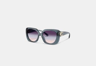 Coach Maxi Sculpted C Oversized Square Sunglasses