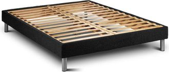 VITALIT Somier Negro + Colch&oacute;n Con Muelles Ensacados 150 X 190