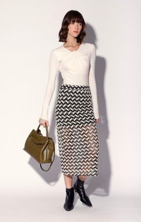 Walter Baker Nelle Skirt, Chevron Crochet