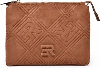Ermanno Scervino Valentina Suede Effect Shoulder Bag with Compartmented Interiors