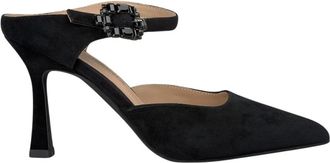 Alma En Pena Schoen met juweelgesp hak - Dames - Muiltjes - Zwart - 41 EU - Schoenen