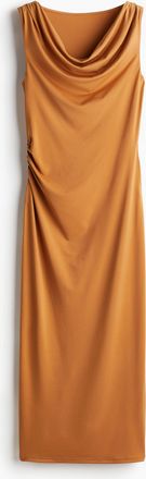 H&M Drapiertes Midikleid - Beige