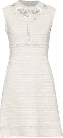 Giambattista Valli crystal embroidered neck tweed dress