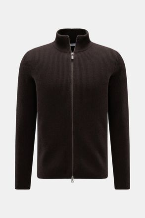 Braun Hamburg Men - Cashmere cardigan dark brown