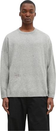 Undercover Trui met ronde hals - Heren - Ronde hals truien - Grijs - L - Wol - Truien & Vesten