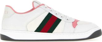 Gucci White Lace Up Sneakers