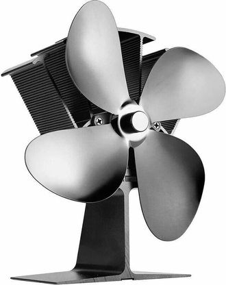 OEM Ventilador Para Estufa De Le&ntilde;a, Arranque Silencioso A 40 &deg;c, 4 Aspas, Alimentado Por Calor, Para Estufas De Le&ntilde;a Y Chimeneas