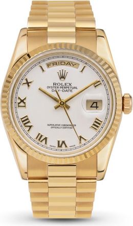 Rolex Pre-owned Rolex Presidential Day-Date Automatic Chronometer White Dial Unisex Watch 118238 WRP