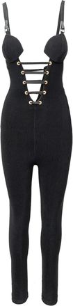 Versace Pre-owned Womens Atelier Bustier Jumpsuit - 90s - Black Viscose - Size Medium