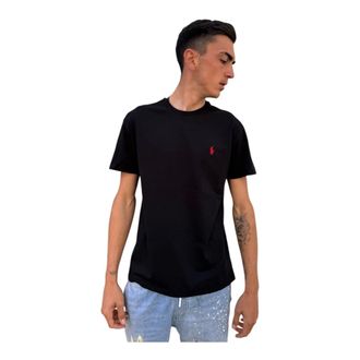 Ralph Lauren Tops, Heren, Zwart, M, Katoen, Klassiek T-shirt