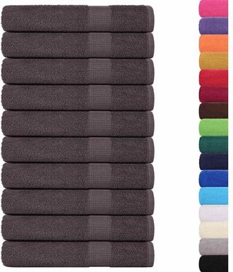 vidaXL Toallas de sauna 25 uds 100% algodón antracita 80x200 cm 360gsm Vidaxl