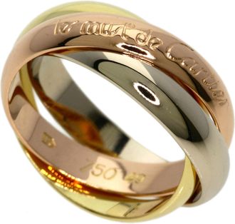 Cartier Yellow Gold (18K) White Gold (18K) Band Ring (Pre-Owned)