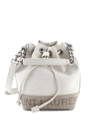 Saint Laurent Rive Gauche Canvas Mini bucket bag - Toni neutri