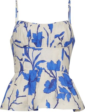 Cara Cara Alba top met bloemenprint - Beige