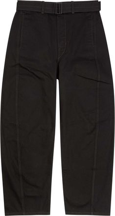 Christophe Lemaire Twisted Belted Denim Trousers - Black - XL