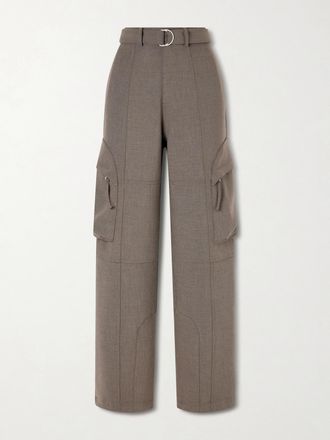 Frankie Shop Pantaloni Cargo A Gamba Larga Con Cintura Kelly - Marrone