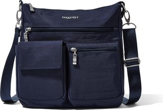 Baggallini Womens Modern Everywhere Slim Crossbody Bag with RFID Wristlet