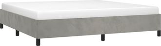 vidaXL Vidaxl - Estructura De Cama Sin Colch&oacute;n Terciopelo Gris Claro 200x200 Cm