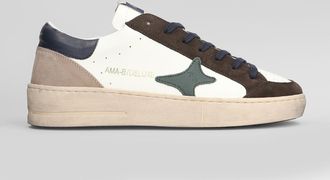Ama-Brand Sneakers In White Suede And Leather