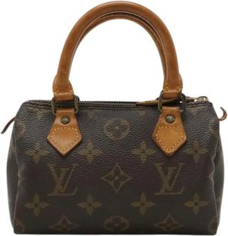 Louis Vuitton Pre-owned Monogram Mini Speedy Handbag - Dames - Vintage Mini Tas - Bruin - ONE Size - Vintage