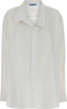 Prada White Loose Solid Shirt