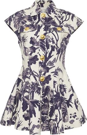 Cara Cara Abito corto Ryce a fiori - Bianco