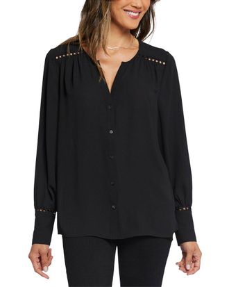 NYDJ Lace Peasant Top