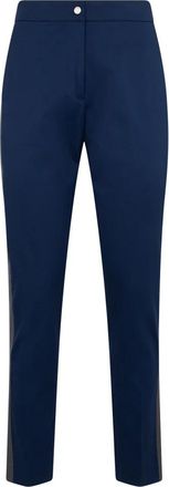 Moorer Edie Cropped Broeken - Dames - Vrijetijds broeken - Blauw - XS - Katoen - Broeken