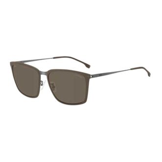 HUGO BOSS Heren 1465 F S R80 Zonnebril (Donker Ruthenium)