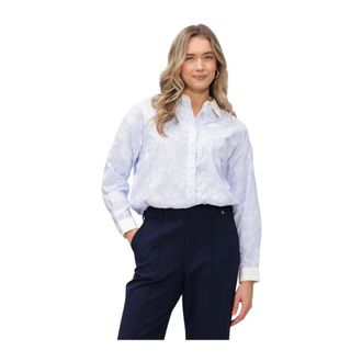 Nukus Nukus - Meave Blouse Embroidery - Dames - Blouses & Shirts - Blauw - Maat: L Katoen