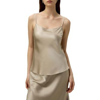LilySilk Womens Double-Faced Silk Charmeuse Camisole in Light Apricot at Nordstrom, Size Small