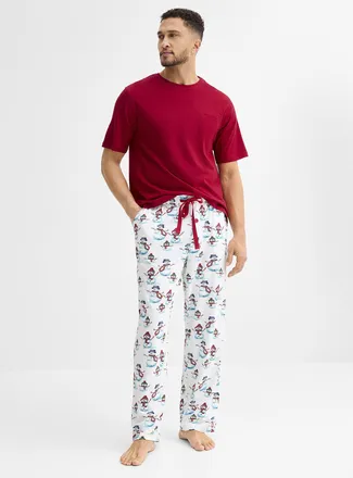 Cyberjammies Mens Snowmen lounge pant