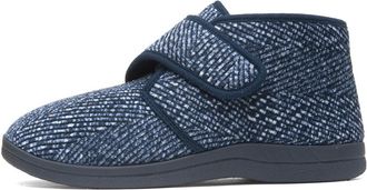 Jo & Joe Bob Mens Navy Easy Fasten Bootie Slipper - Size 11 UK - Blue