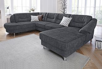 Sit&more Wohnlandschaft »Salsa U-Form« mit Federkern, wahlweise mit Bettfunktion