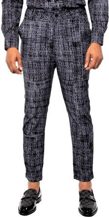 Dai Moda Printed Straight Leg Pants in Black at Nordstrom, Size Large
