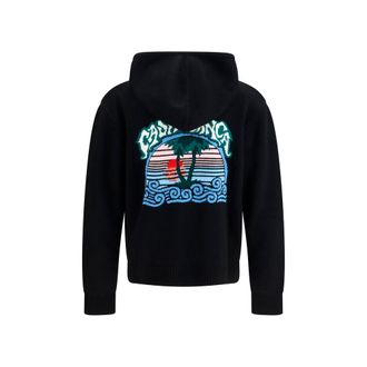 Casablanca Mens Black Wool Oves Aries Sweatshirt Clothing