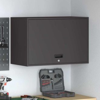 vidaXL Armario De Pared Para El Garaje Negro 80 X 40 X 53 Cm Vidaxl