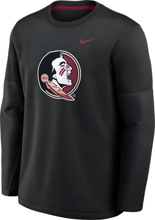 Nike Florida State Sideline Coaches Nike Mens Therma-FIT College Long-Sleeve T-Shirt in Black | 03BR08E1FTN-6P4
