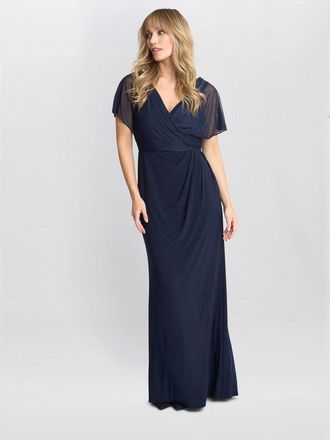 Gina Bacconi Womens Elliot Jersey Maxi Dress - Navy - Size 22 UK