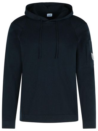 C.P. Company C.P. Firma Objektiv blaues Baumwoll -Sweatshirt