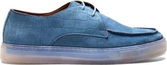Carlos By Carlos Santana Echo Moc Shoe in Niagra Blue Suede at Nordstrom, Size 11.5