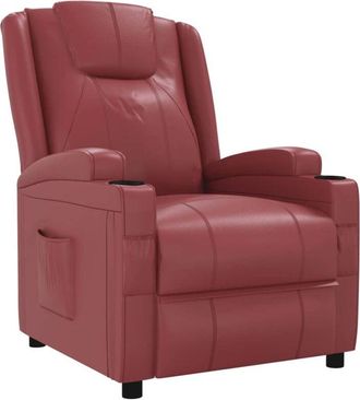 vidaXL Sill&oacute;n Reclinable De Cuero Sint&eacute;tico Negro Vidaxl