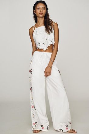 Essentiel Janai 100% Cotton Embroidered Pants
