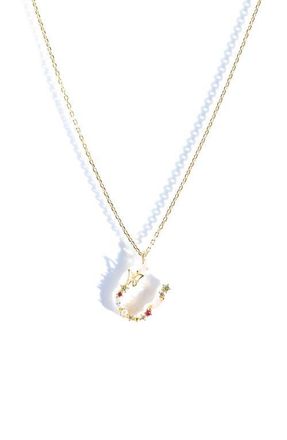 Girls Crew Flutterfly Initial Necklace in Gold at Nordstrom
