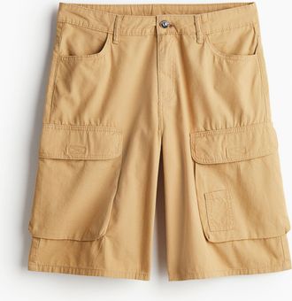 H&M Cargo-Shorts aus Canvas - Beige
