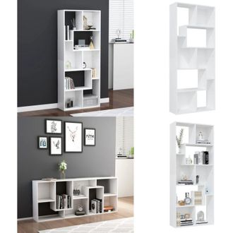vidaXL Libreria Bianca 67x24x161 cm in Legno Multistrato - Libreria bianca - Armadio per libri
