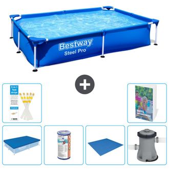 Bestway Piscina Bestway Steel Pro Rectangular - 221x150x43 Cm - 7-piezas S167