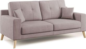 Divani.Store Danish Sof&aacute; Moderno De Tela Suave E Impermeable 146 Cm Rosa