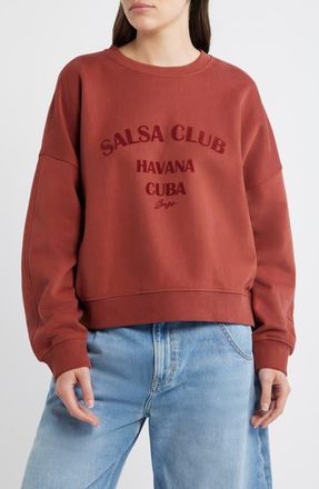 Boss Orange by Hugo Boss Ever Salsa Club Graphic Cotton Sweatshirt in Henna at Nordstrom, Size X-Small